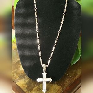 Silver Cross Pendant Necklace